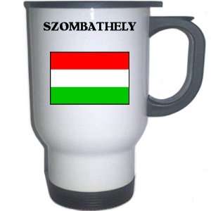  Hungary   SZOMBATHELY White Stainless Steel Mug 