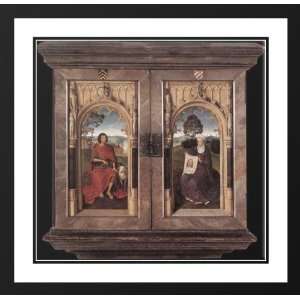  Memling, Hans 30x28 Framed and Double Matted Triptych of 