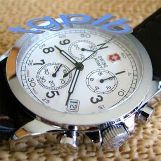 VicTorinoX SWISS ARMY~Mens INFANTRY CHRONO~Fully Polished~Cream Dial 