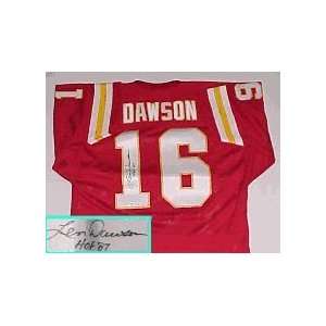  Len Dawson Autographed Kansas City Chiefs Throwback Red Jersey 