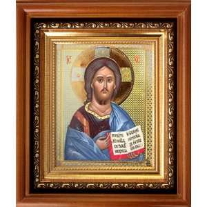   Christ The Teacher in Wood Gold Frame, Orthodox Icon 