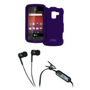  EMPIRE LG Optimus Slider Purple Rubberized Hard Case Cover 