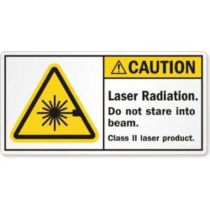  Laser Radiation. Do not stare into beam. Class II laser 