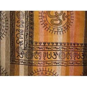  Om Tapestry Meditation Coverlet Spread Amber