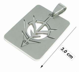 PS0321 STAINLESS STEEL BRAMBLE ARROW HEAD DOG TAG PENDANT CHAIN 