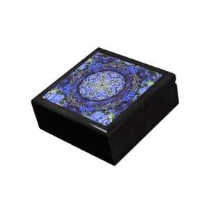  Blue Delphinium Celtic Vine Jewelry Box