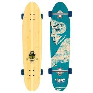  Arbor BUG BAMBOO Street Complete Skateboard with Turquoise Girl 