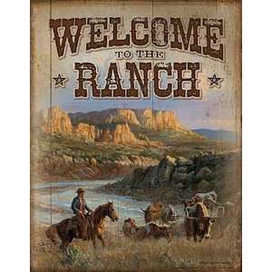  Tin Sign   Welcome to the Ranch