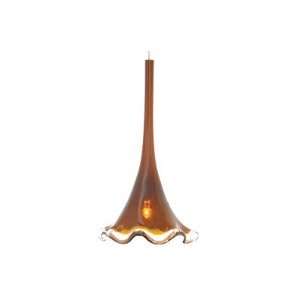   Pendant in Bronze Shade Color Amber, Mounting Type Two Circuit Rail