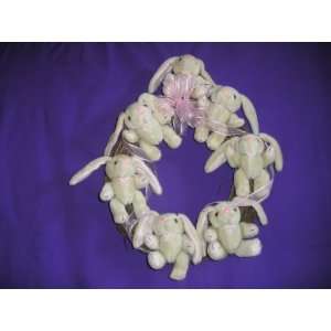Rabbit Grapevine Wreath 14 inches. 7 8 1/2 inch floppy ears rabbits 