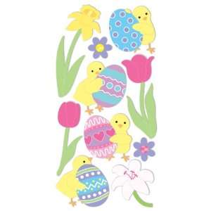  Dimensional Stickers Easter Chicks/Eggs/Flowers