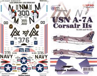 Superscale USA  USN A 7A Corsairs IIs   1/48 model decal  