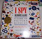 SPY Memory Game Spooky Picture Riddle Board Card Briarpatch 1996 