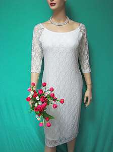 Fab Plus Size Wedding Bridal Lace Dress US 12 14/UK16  