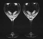 Pair of Royal Brierley Provence crystal glass goblets
