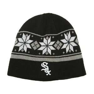 Chicago White Sox Snowflake Womens Knit   Black/Silver One Fits All 