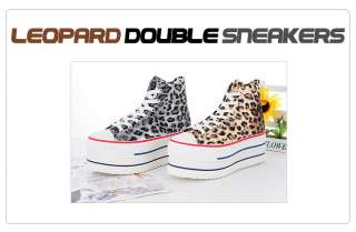 NEW Super Platform Leopard Women Sneakers 2 Colors US  