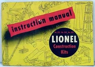LIONEL 600 Pc. CONSTRUCTION KIT / ERECTOR SET No. 343 w/ ORIGINAL BOX 