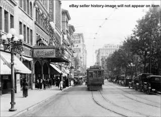 1912 LOS ANGELES STREETCAR TROLLEY DOWNTOWN PHOTO  
