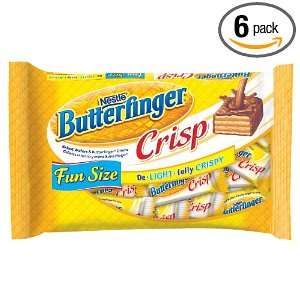 Butterfinger Crisp Halloween, 12 Ounce Fun Size Bags (Pack of 6 