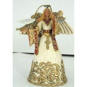  Enesco Jim Shore 4323471 Ivory and Gold Angel Ornament 