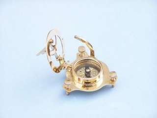 Brass Sundial Compass 3 Nautical Compasses  