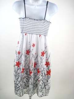 CELINE White Floral Printed Sleeveless Dress Size Small  