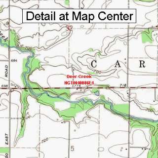  USGS Topographic Quadrangle Map   Deer Creek, Indiana 
