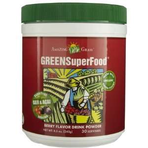  Amazing Grass Green SuperFood Powder, Berry Superfruit, 30 