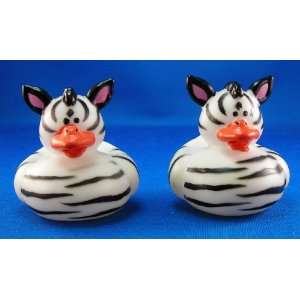  2 (Two) Zebra Rubber Duckies Party Favors 