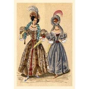  Ladies with Feathered Hats   Paper Poster (18.75 x 28.5 