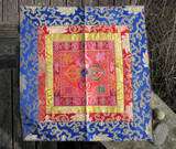   HANDSEWN SILK BROCADE ALTAR CLOTH MAT 18 X 18 TIBETAN BUDDHIST NEPAL