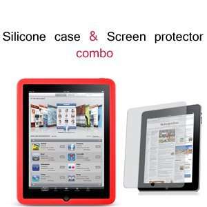  Silicone Skin Case w/ Screen Protector Combo for Apple 