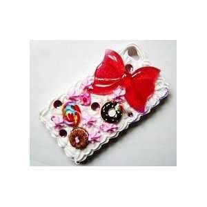 Lovely White 3D Cake Style iPhone 4G Hard Case/Cover/Faceplate/Snap On 