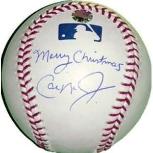 Autographed Cal Ripken Baseball   with Merry Christmas Inscription 