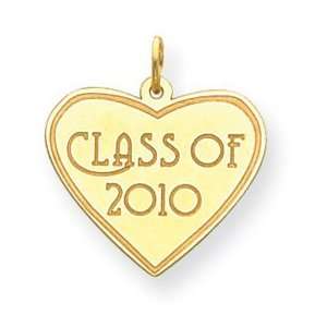  14k Yellow Gold Class of 2010 Heart Pendant Jewelry