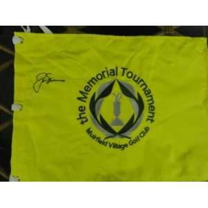  Jack Nicklaus Signed Memorial Tournament Pin Flag 2011 