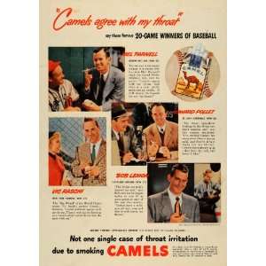 1950 Ad Camel Cigarettes Baseball Yankees Cardinals   Original Print 