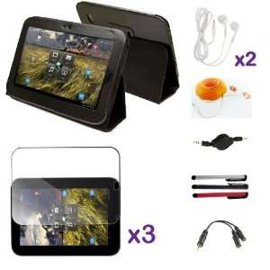 K1 Includes Leather Case with Stand (Black), 3 Touch Screen Styluses 