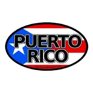  Puerto Rico Flag Car Bumper Sticker Decal Oval Automotive