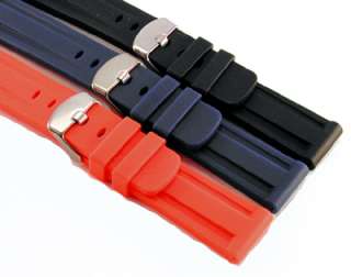 20mm BLUE HEAVY SILICONE RUBBER WATCHBAND fits Seiko  