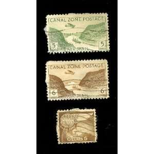  Lot of Canal Zone (3) Stamps 