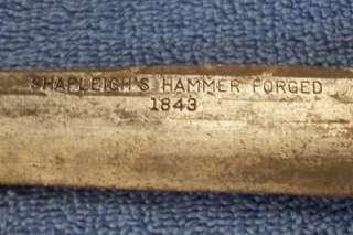   SHAPLEIGHS HAMMER FORGED 1843 Carbon Steel OLD HICKORY Butcher Knife