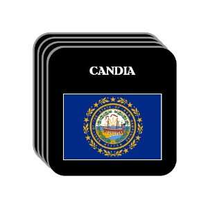  US State Flag   CANDIA, New Hampshire (NH) Set of 4 Mini 