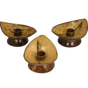  Coconut Shell Candle Holders 