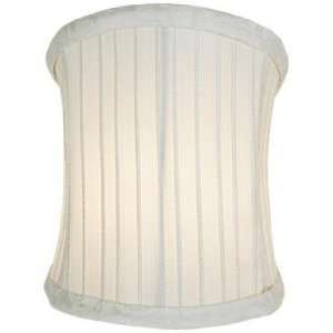  Off White Stripe Slant Lamp Shade 4.5/5x4.5/5x6.5x3.5 