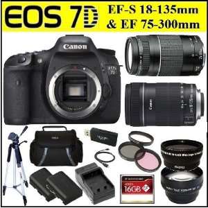 com Canon EOS 7D 18 MP CMOS Digital SLR Camera w/ Canon EF S 18 135mm 