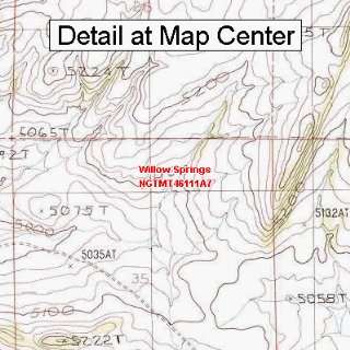  USGS Topographic Quadrangle Map   Willow Springs, Montana 