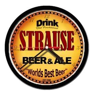  STRAUSE beer and ale cerveza wall clock 