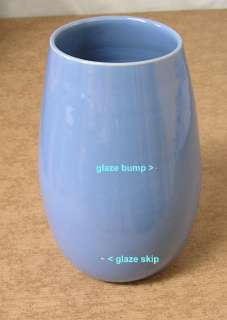   Johnson 9 inch 215 vase in Light Blue California Pottery Hand turned